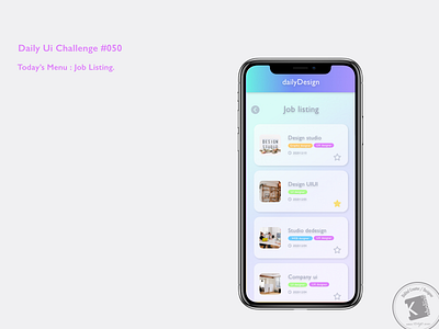 Daily Ui Challenge #050 : Job Listing. adobe xd dailydesign dailyui dailyuichallenge design everydaycreatives job listing kaholidesign ui デザイン 毎日クリエイティブ