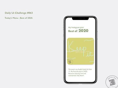 Daily Ui Challenge #063 : Best of 2020. adobe xd bestof2020 dailydesign dailyui dailyuichallenge design everydaycreatives kaholidesign ui デザイン 毎日クリエイティブ