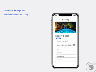 Daily Ui Challenge #067 : Hotel Booking.