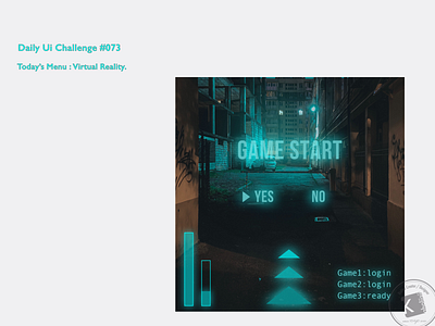 Daily Ui Challenge #073 : Virtual Reality.