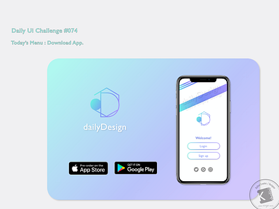 Daily Ui Challenge #074 : Download App. by Kaholiisii on Dribbble