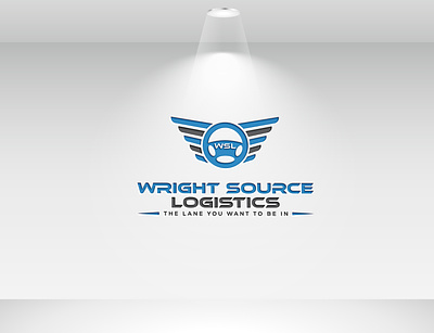 Wright Source Logistics - Logo Design. 3d branding courier creative driver delivery export import flat graphic design illustration logistics logistics logistik logo design minimalist modern motion graphics sea freight shipping cargo transportation transport trucking truck vector warehouse