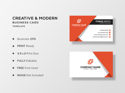 Business card and visiting card design template