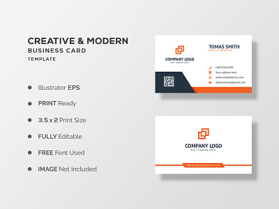 Colorful Modern and Minimal Business Card Design Vector visiting card design