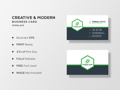 Colorful Business Card Vector Template Design visiting card design