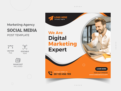 Digital marketing expert social media post template