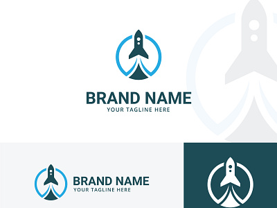 Cloud Rocket - SPACE SHIP - Abstract Logo Design