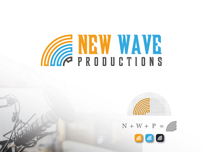 New Wave productions - Podcast - Logo Design. 3d branding business company creative entertainment branding flat graphic design itunes hiphop show logo design logo folio motivation repost music love comedy podcast podcasting radio station sound cloud vector wave podcasting