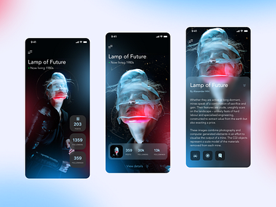 Futuristic colorful app