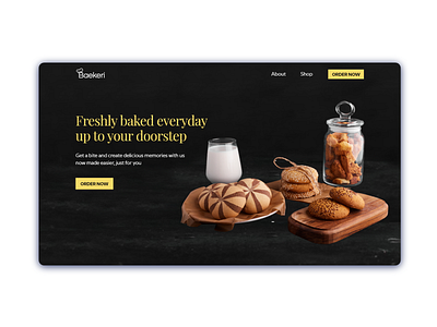 Web Design - Baekeri bakery logo bakery website landing page landing page design luxurious minimal design web design web page