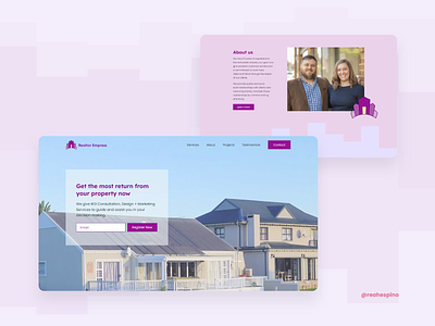 Web & Logo Design - Realtor Empress branding design house landing page landing page design logo logo design real estate web design website design