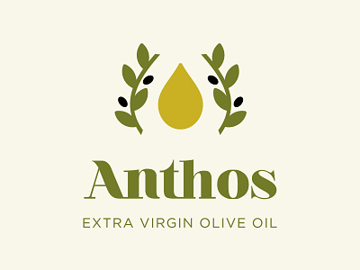 ANTHOS EXTRA VIRGIN OLIVE OIL branding extra virgin olive oil greece logo logo design logotype oil olive olive oil packaging