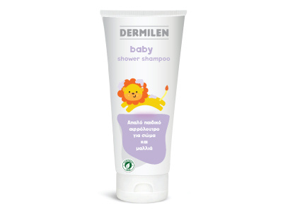 Dermilen // baby shower shampoo baby child children greece protect shampoo shower soap