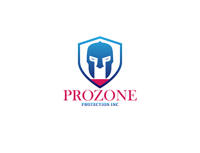 Prozone Protection Inc Logo branding design graphic design illustration illustrator logo minimal security logo shield logo vector