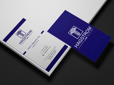 Business card design for Hagstrom Law branding design graphic design logo