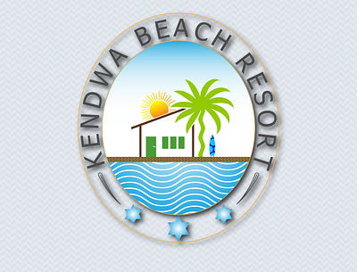 KENDWA BEACH RESORT Logo Design logo nature logo resort logo sea logo
