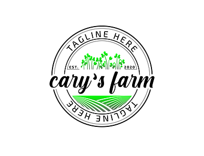 cary's farmd logo design creativelogo farmlogo minimal logo modernlogo vectorlogo vintage logo