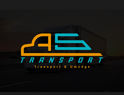 AS Transport company Logo branding business logo colorful logo creative logo design illustration illustrator logo minimal textlogo transport agency logo transport company logo vector
