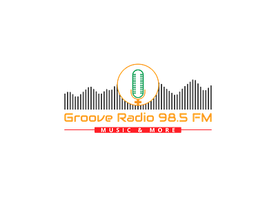 Groove Radio 98 5 FM branding business logo company logo creative logo fm logo graphic design logo logo designer logo maker microphone logo modern logo musiclogo radiologo radiostationlogo