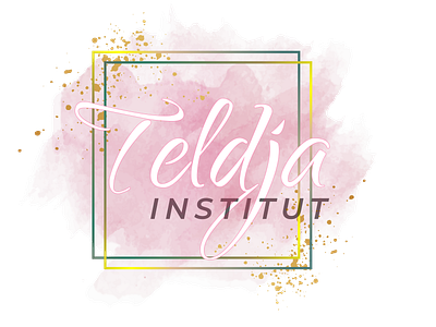 Teldja Institut business logo company logo famine logo watercolor