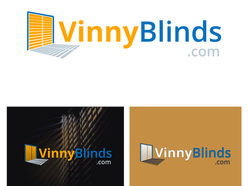 VinnyBlinds.com Logo Design blinds business logo branding business logo company logo design illustration logo minimal shades shutters business logo vector
