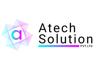 Atechsolution Pvt.ltd logo Concept branding business logo company logo design illustration logo logodesigner minimal ui ux vector