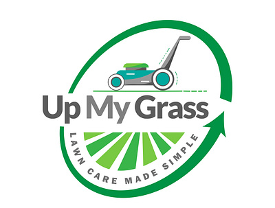 Up my Grass Logo Concept branding business logo company logo design illustration logo minimal vector
