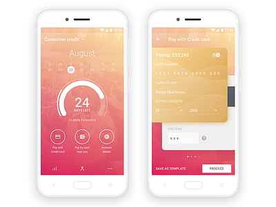 Home credit bank Andoid app concept