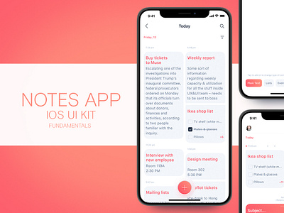 Notes app iOS UI kit