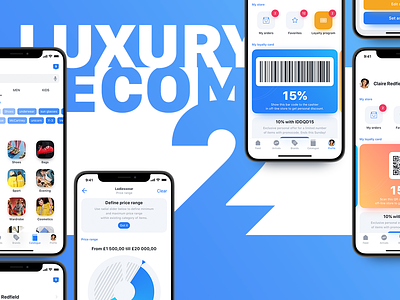 Luxury e-commerce iOS UI kit – Set 2 alexey kharitonov app buy catalogue ecom infectedcell ios iphone iphonex profile set shop