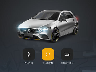 Car rent assist iOS UI kit apple car ios iphone mercedes private remote rent security ui ui kit ux