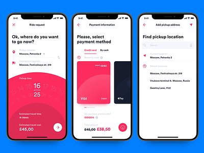 Ride request complete form – iOS UI kit app creative credit drum infectedcell ios red ride taxi ui ux