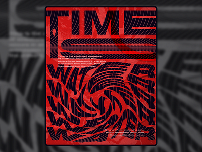 Graphic Design Poster Time is water 2022 background branding colorful digital design figma graphic design illustration pattern plakat poster poster design print printable red time unique vector water wrap