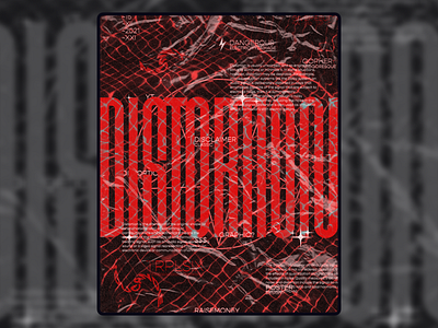 Graphic Design Poster Inspiration ~ DISTORTION 2022 art artwork brutalism design inspiration digital poster design distortion figma frame graphic design helvetica home decoration modern poster plakat poster poster design print printable poster red typography