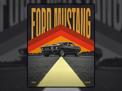 Vintage Poster Design ~ Ford Mustang