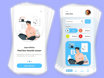 An online mobile application for a educational platform 2021 app branding concept design game idea minimal modern new online platform startup ui ux vector website