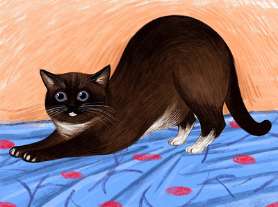 Kitty art artwork cat cute illustration kawaii procreate
