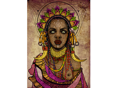 Sacred Shaman african blind boob geometry graphics patterns sacred geometry shaman tribe woman