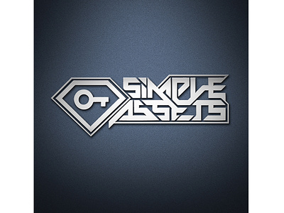 Logo design and emblems for "Simple Assets" crystal design design art emblem emblem logo key lettering lettering art logo logodesign