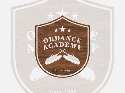 Ordance Academy art branding design flat illustration logo logo design typography vintage vintage badge