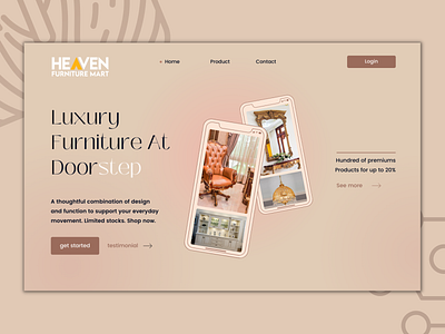 Heaven Furniture Mart - Landing page v1 design landing page ui web page