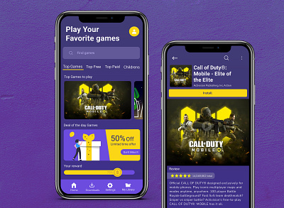Mobile Game Store appdesign gamestore gaming interactiondesign invision mobile game store mobileappdesign ui uiux