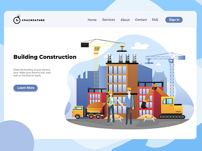 Construction Website UI UX