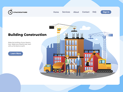 Construction Website UI UX