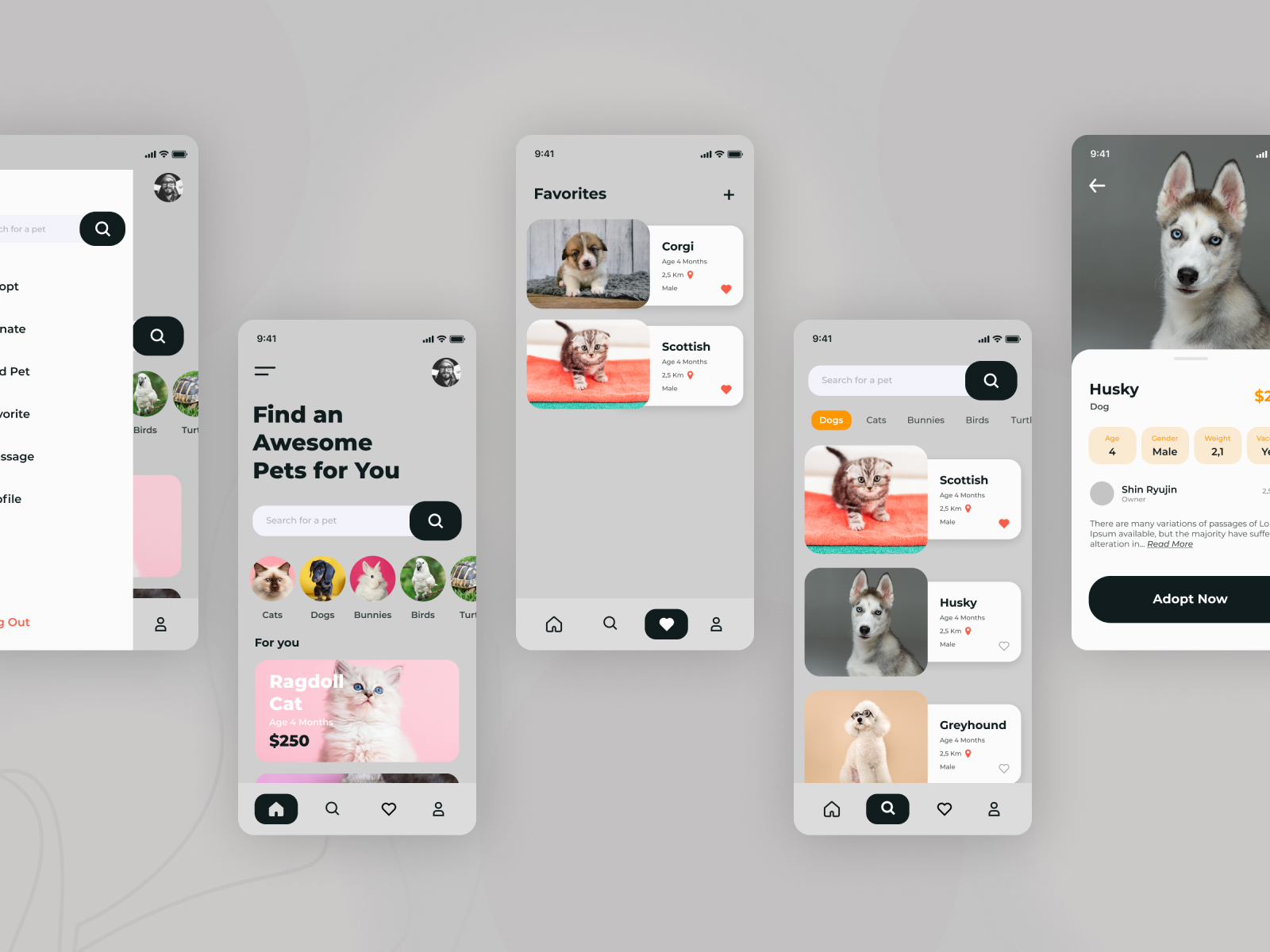 Pet Adopt Mobile App Ui Ux By Chahyo Purnomo Aji On Dribbble