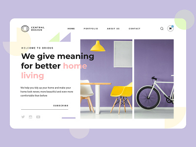 Interior Landing Page UI UX