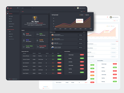 Dark Light Dashboard admin UI/ UX Design