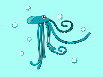 Mr. Octopus animals fish illustration ocean octopus sea tentacles