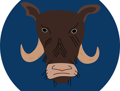 Musk animal character creature illustration musk musk ox