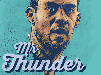 Mr Thunder digital drawing nba thunder